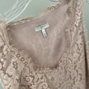 Cream lace sleeveless top